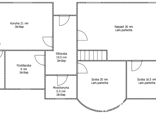 Hunyadi krt.-on felújított családi ház eladó!