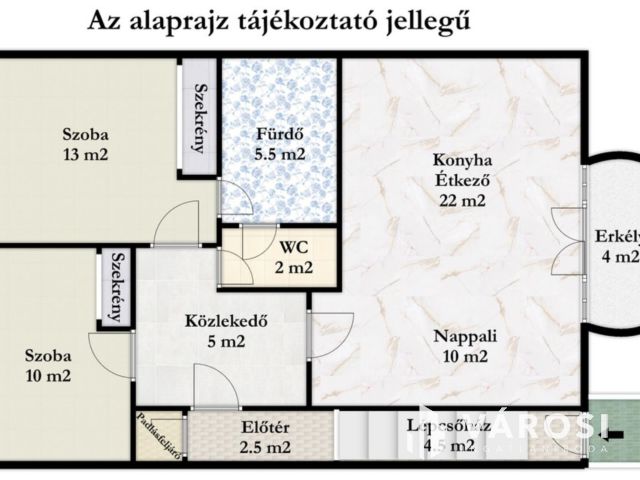 Modern lakás teljes bútorzattal