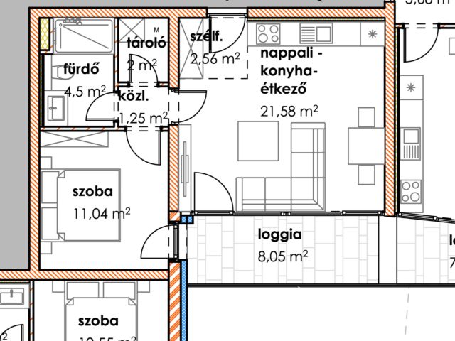 Első emeleti újépítésű lakás a Hagymatikumtól 30 méterre 8